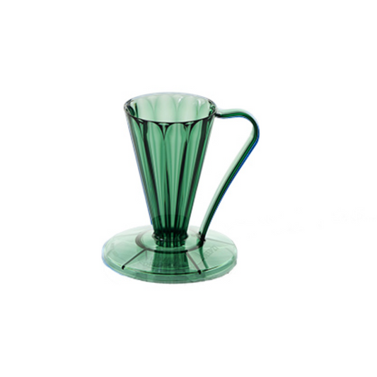 CAFEC - FLOWER DRIPPER DEEP 27 - CLEAR DARK GREEN