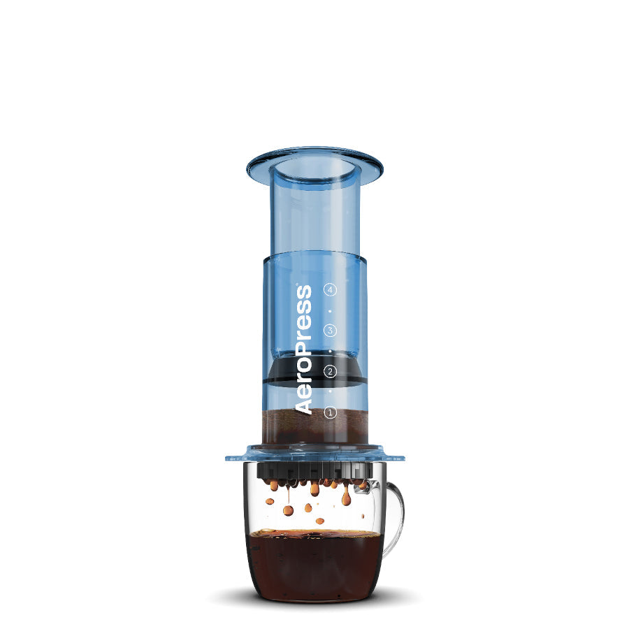 AeroPress Coffee Maker - Clear Blue -