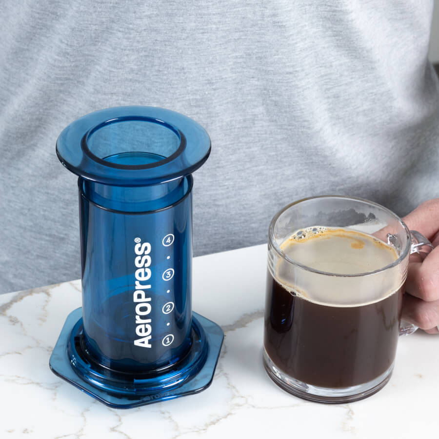 AeroPress Coffee Maker - Clear Blue -