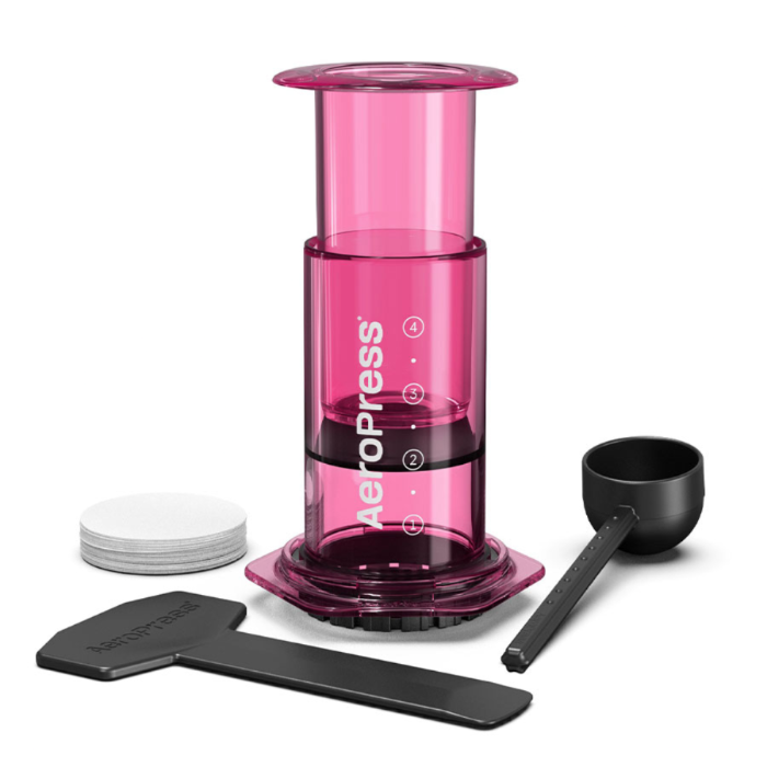 AeroPress Coffee Maker - Clear Pink -