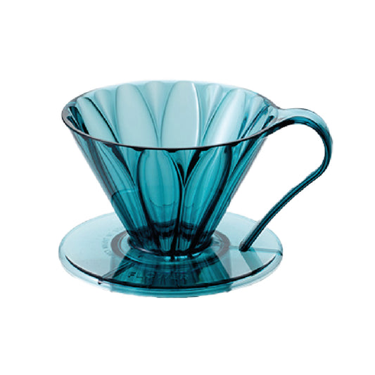 CAFEC Tritan Flower Dripper – Cup 1 – Clear Aqua Blue