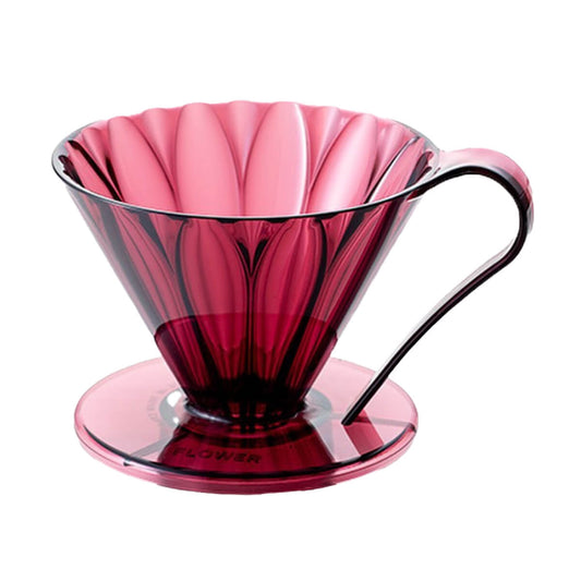 CAFEC Tritan Flower Dripper – Cup 4 – Clear Wine Red